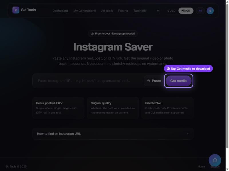 Instagram Saver step 4: Download