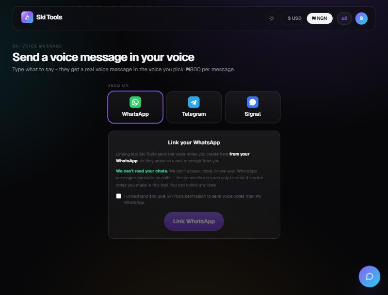 Ski Voice Message step 5: Pick the channel